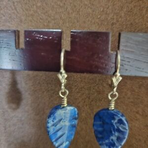 Sterling Dilver Lapis Dangle Earrings